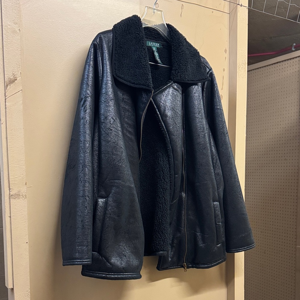 Lauren Ralph Lauren Black Sherpa Jacket